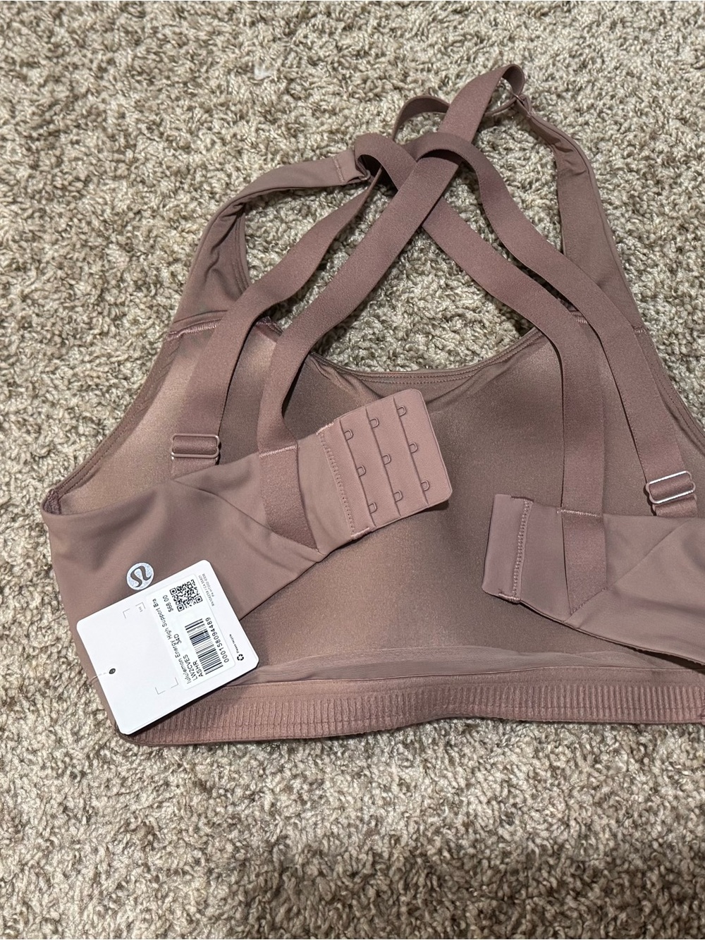 lululemon athletica Mauve Strappy High-Neck Sports Bra - Picture 2 of 2
